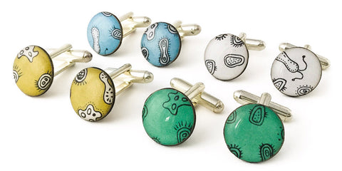 Microorganism cuff links make great gifts for scientists