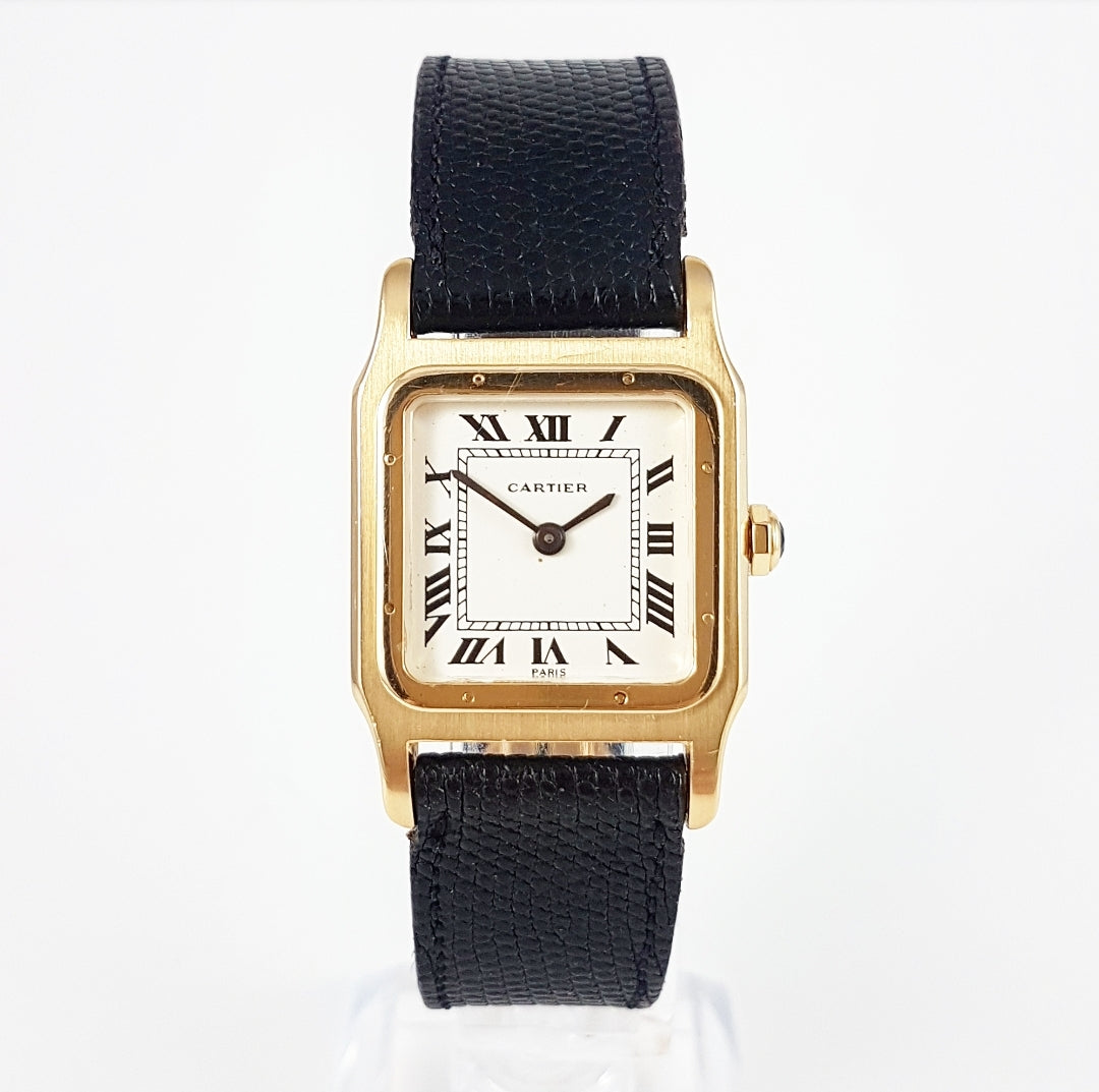 1970s Cartier Santos Dumont 18ct Gold 