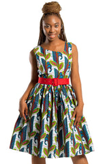 Sacnite african print dress