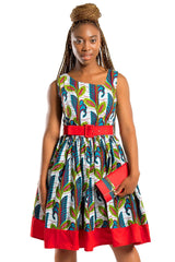 Ayana floral african print dress