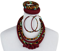 african print jewelry set