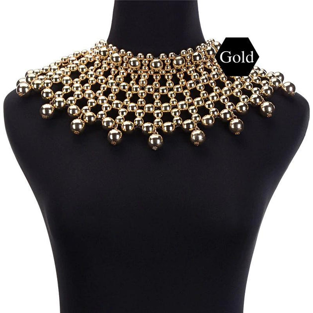 gold collar choker necklace