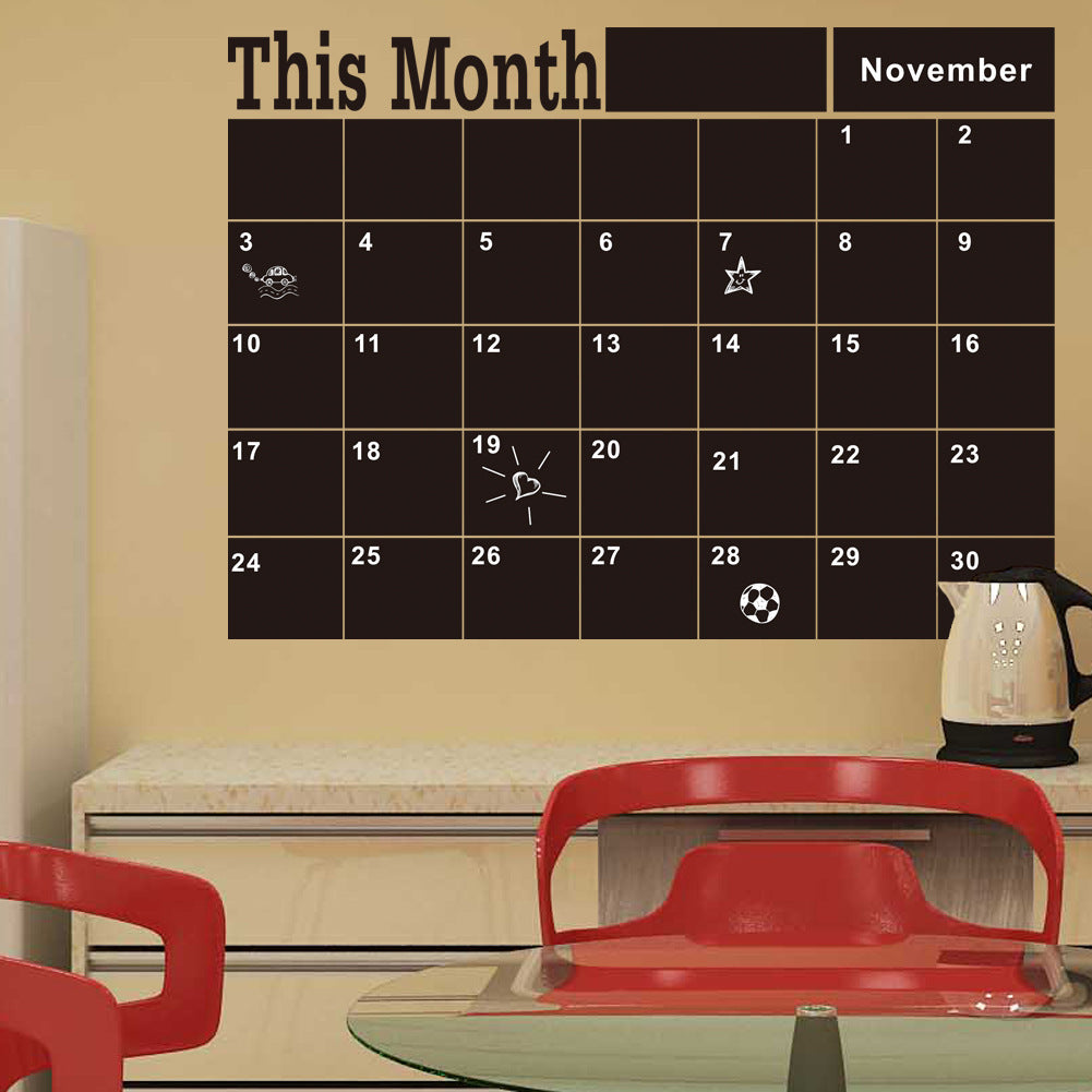 

43 x 58cm Brichete calendaristice pe tablă calendar Decal perete Planificator detașabil Stickere murale pentru tapet mural