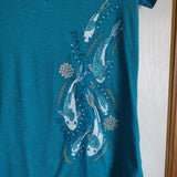 #183 Dave Matthews Band V-Neck Fish T-shirt Shirt - No Tag - sizes like Large