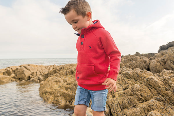 Jack boy's hoodie in pillar box red