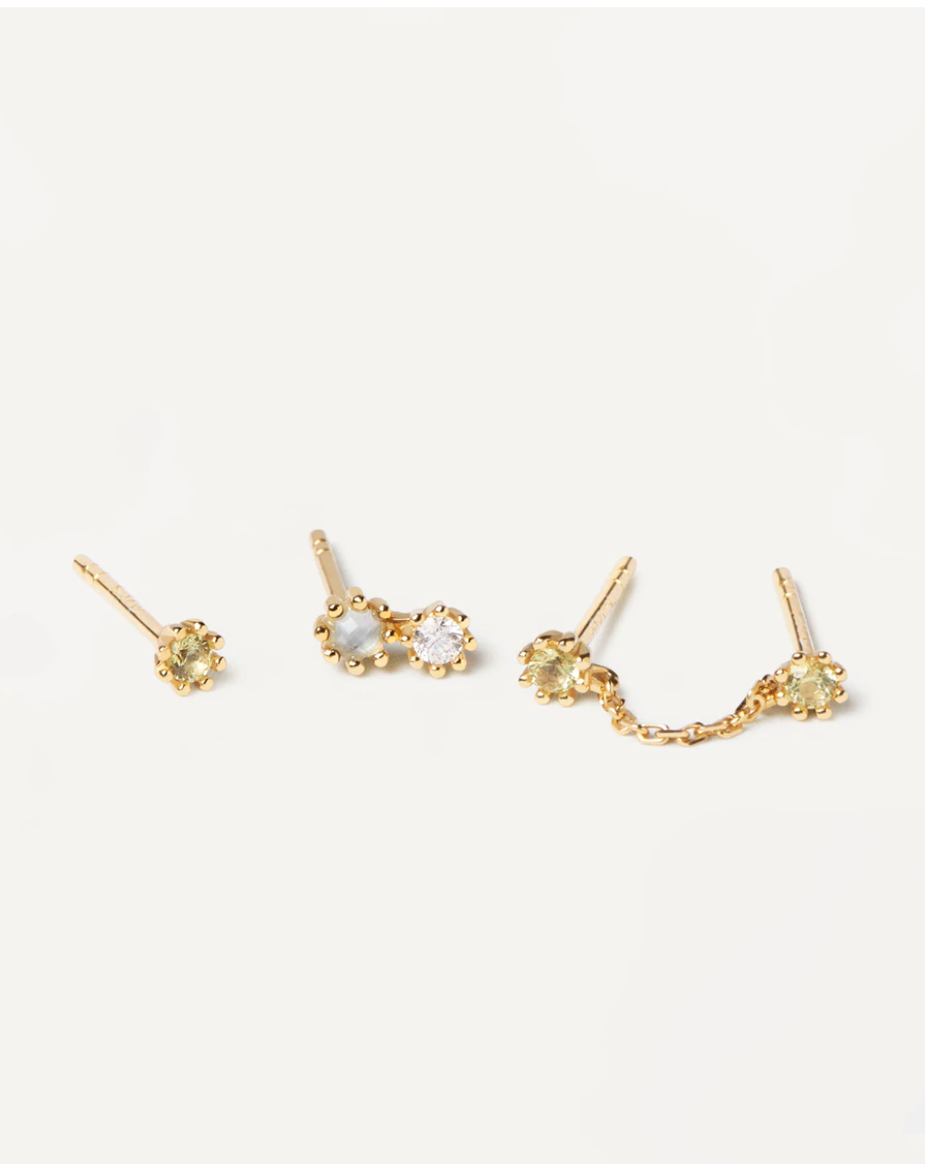 Kara Gold Earrings Set - 925 sterling silver / 18K gold plating