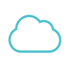An aqua colored cloud icon depicting how soft cork fabric is. 