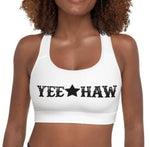 READY TO SHIP YEEHAW PADDED SPORTS BRA SIZE SMALL