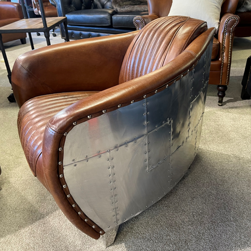 aviation leather club chair