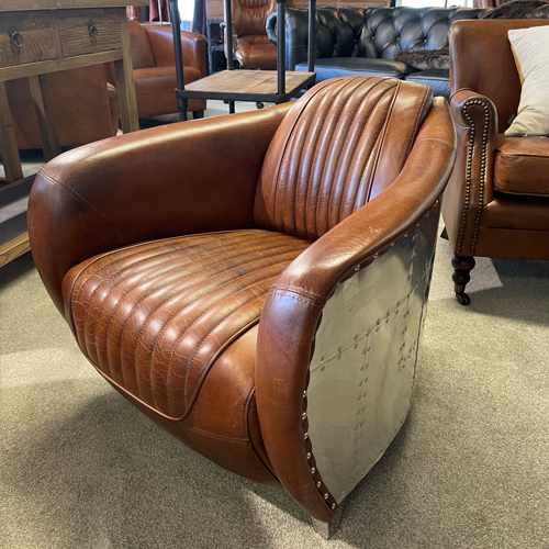 aviation leather club chair