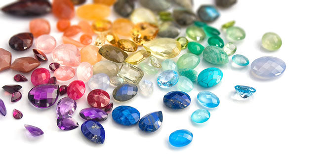 array of colorful gemstones