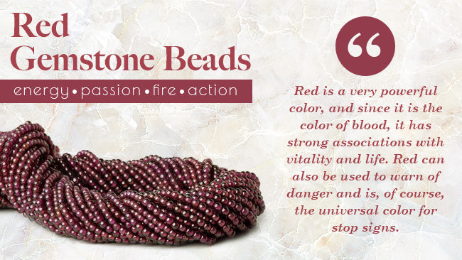 red gemstone beads graphic