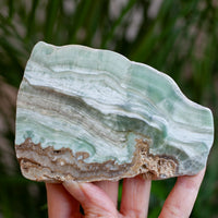 Chatoyant Green Aragonite From Spain