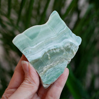 Chatoyant Green Aragonite From Spain