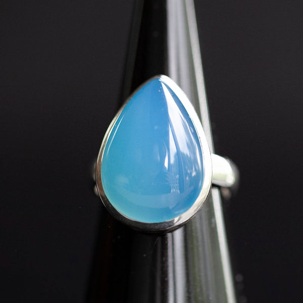 Blue Chalcedony Ring, Size 8