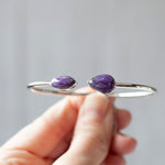 Charoite Bracelet, Sterling Silver