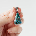 Chrysocolla Pendant, Chryscolla-Malachite