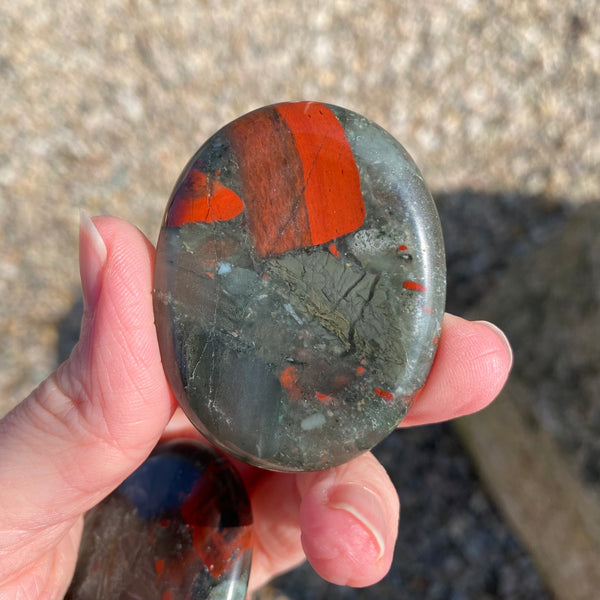 African Bloodstone Worry Stone