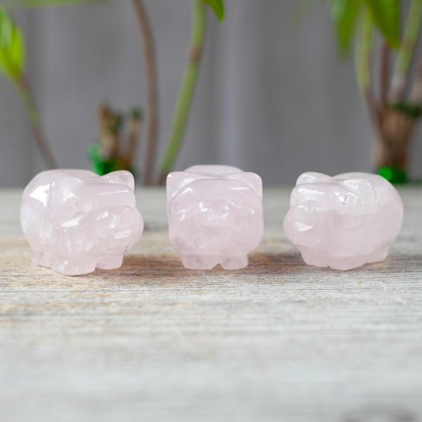 Rose Quartz Pig Spirit Animal