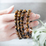 Tiger Eye Bead Bracelet, 8mm