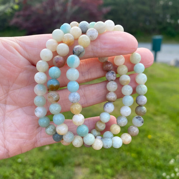 Amazonite Bracelet, 6mm Bead