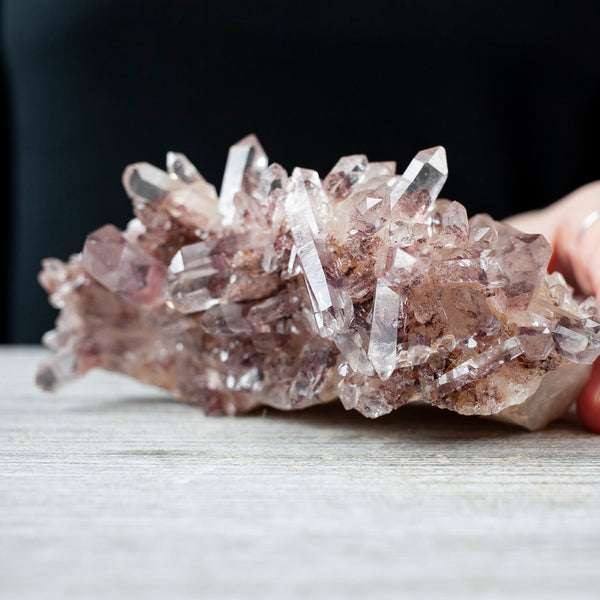 Hematoid Phantom Quartz Cluster