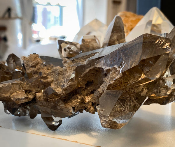 Smoky Quartz with Rutile