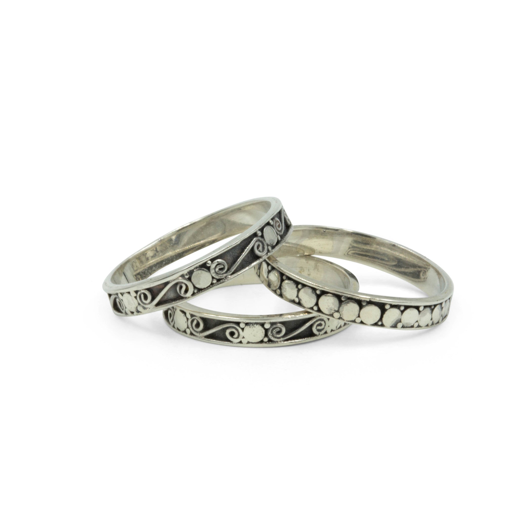 Bohemian swirl rings