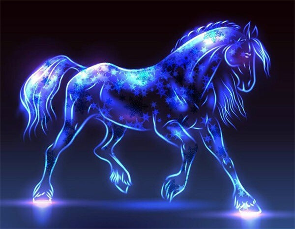 Blue Horse | 5D Diamond Painting Kits | OLOEE