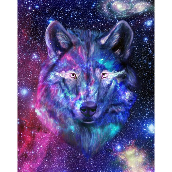 Galaxy Wolf | 5D Diamond Painting Kits | OLOEE