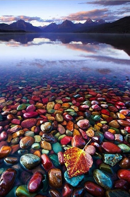 Lake Colorful Stones | 5D Diamond Painting Kits | OLOEE