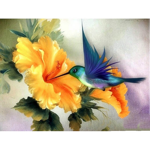 Flower Hummingbird Bird | 5D Diamond Painting Kits | OLOEE