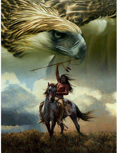 Indian Horse Eagle | 5D Diamond Painting Kits | OLOEE