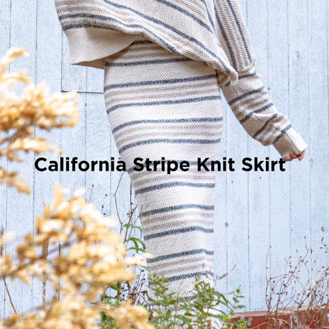 California Stripe Knit Skirt