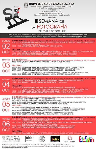Conferencia, Universidad de Guadalajara, Artes Visuales. Guadalajara, Jalisco. Sergio Tapiro 2017