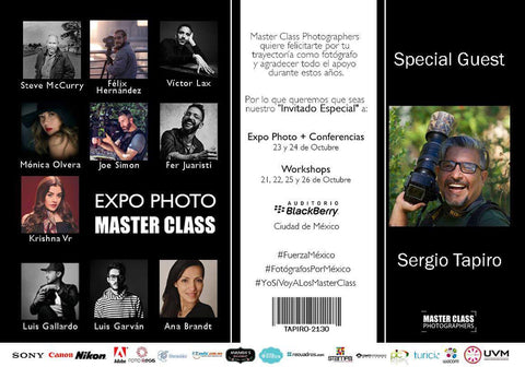 Conferencia. Master Class Photographers. Auditorio Blackberry. CDMX. Sergio Tapiro 2018