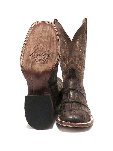 lucchese alligator boots square toe