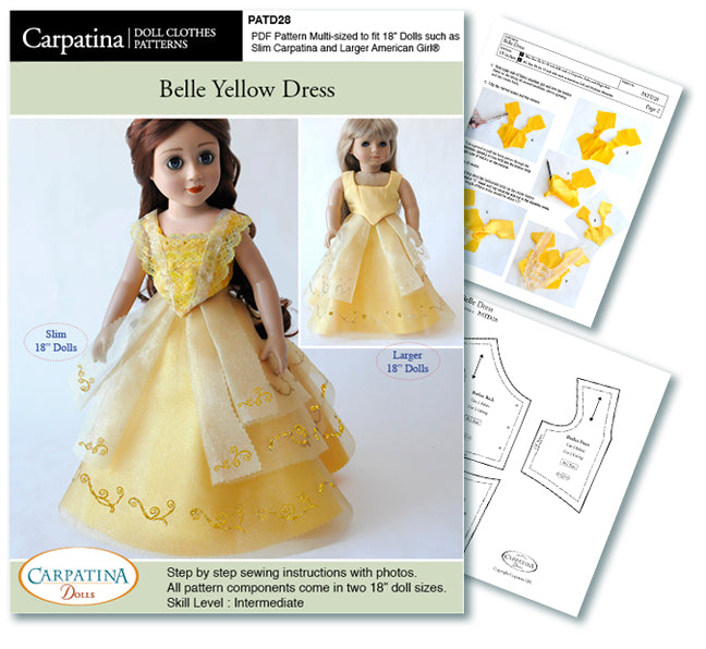 belle doll dress