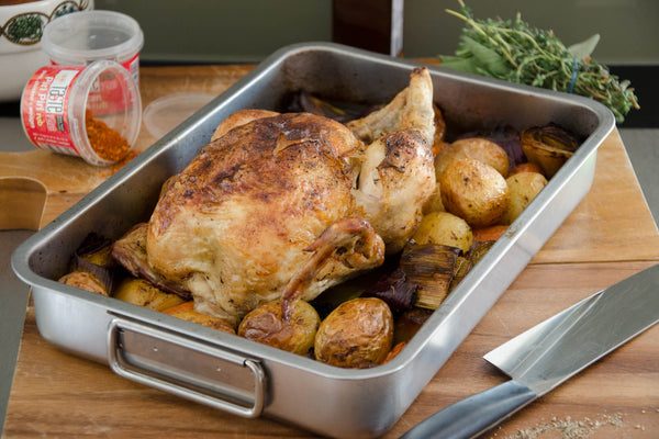 Rotisserie style chicken at home