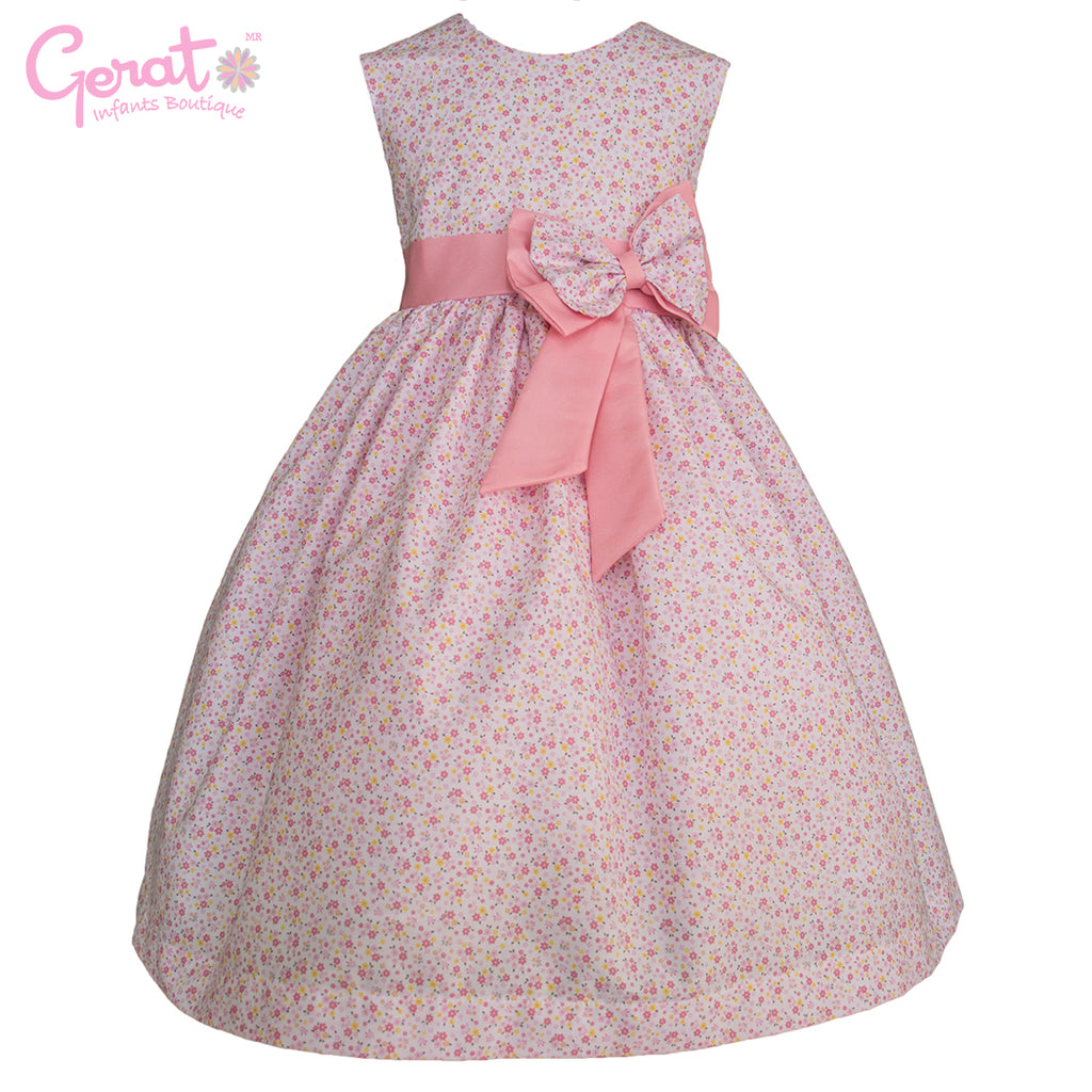Vestido de niña Gerat estampado de flores color rosa pastel – Gerat Infants  Boutique