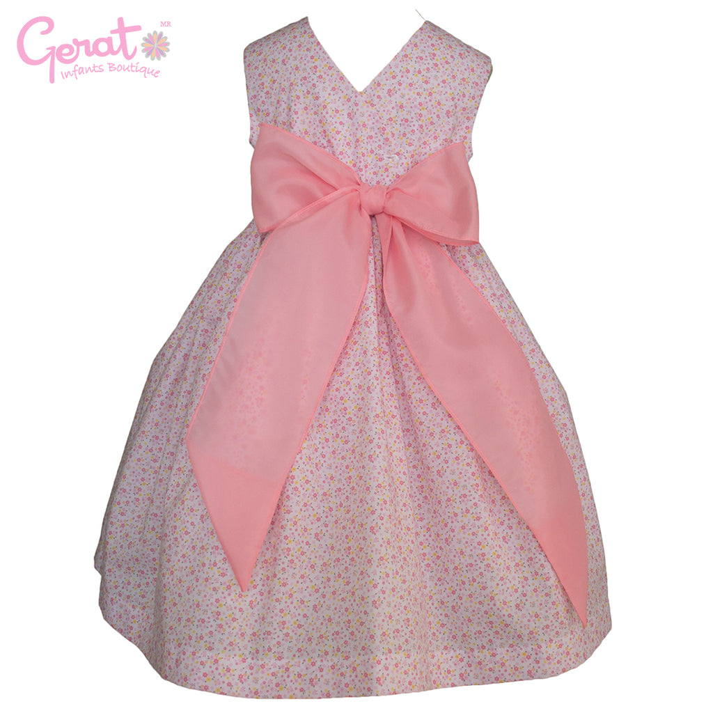 Vestido de niña Gerat estampado de flores color rosa pastel – Gerat Infants  Boutique