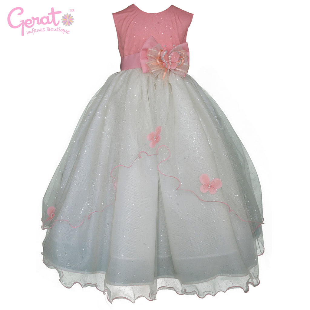 Vestido de Fiesta para Coral con Blanco – Gerat Infants Boutique