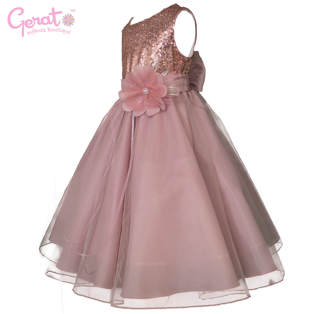Vestido de fiesta para niña color palo de – Gerat Infants Boutique