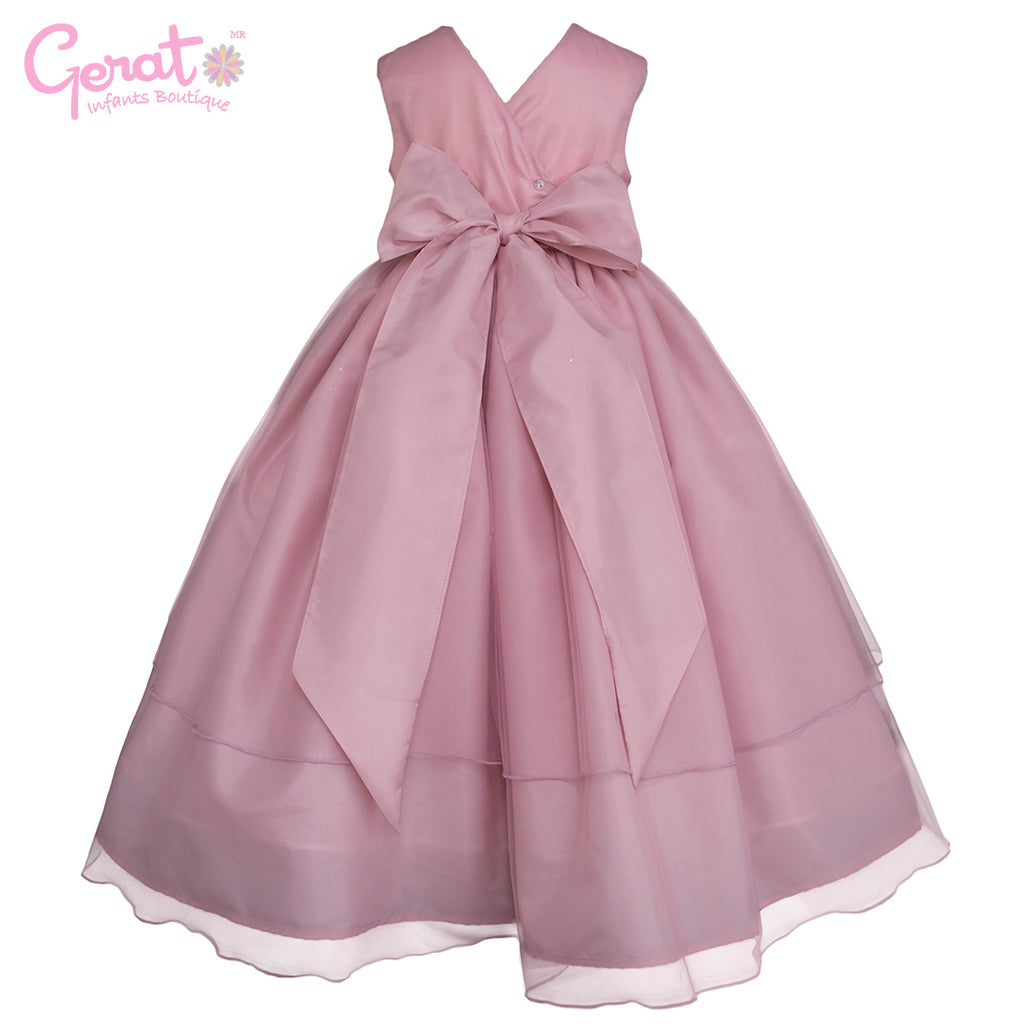Vestido de fiesta niña Gerat color palo rosa – Gerat Infants