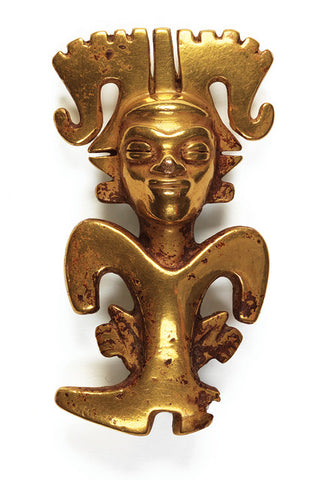 Pendant of gold, copper and silver alloy (c. 700-900) from Sitio Conte. Photo: Penn Museum