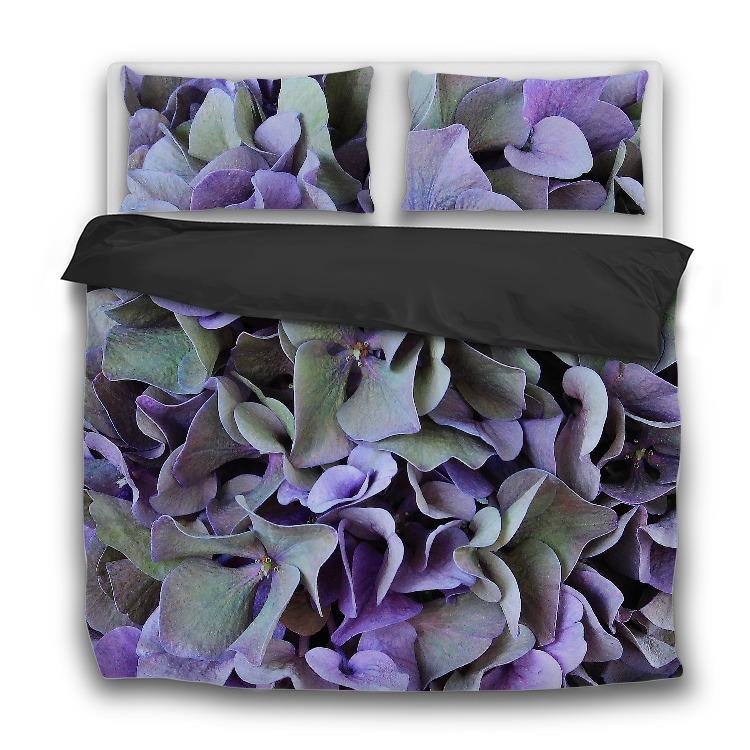 Custom Printed 3 Piece Duvet Cover Set Hydrangea