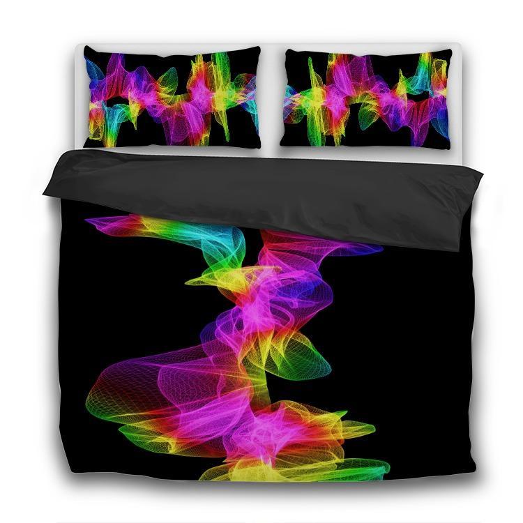 Custom Printed 3 Piece Duvet Cover Set Sound Wave