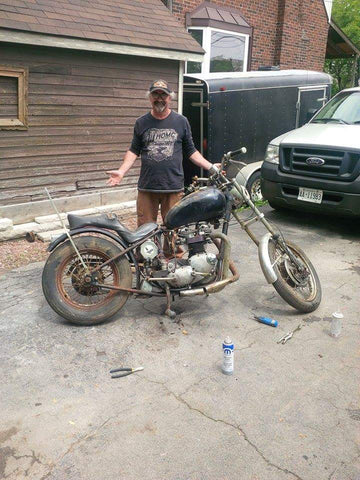 Todd's Friend with the Triumph 1967 Barn Find Motorcycle
