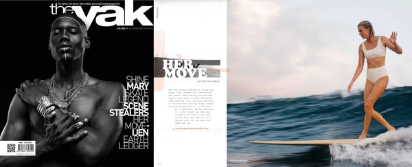 Yak Magazine Cover and Women surfing