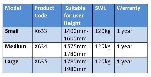 Underarm Aluminum crutches specifications